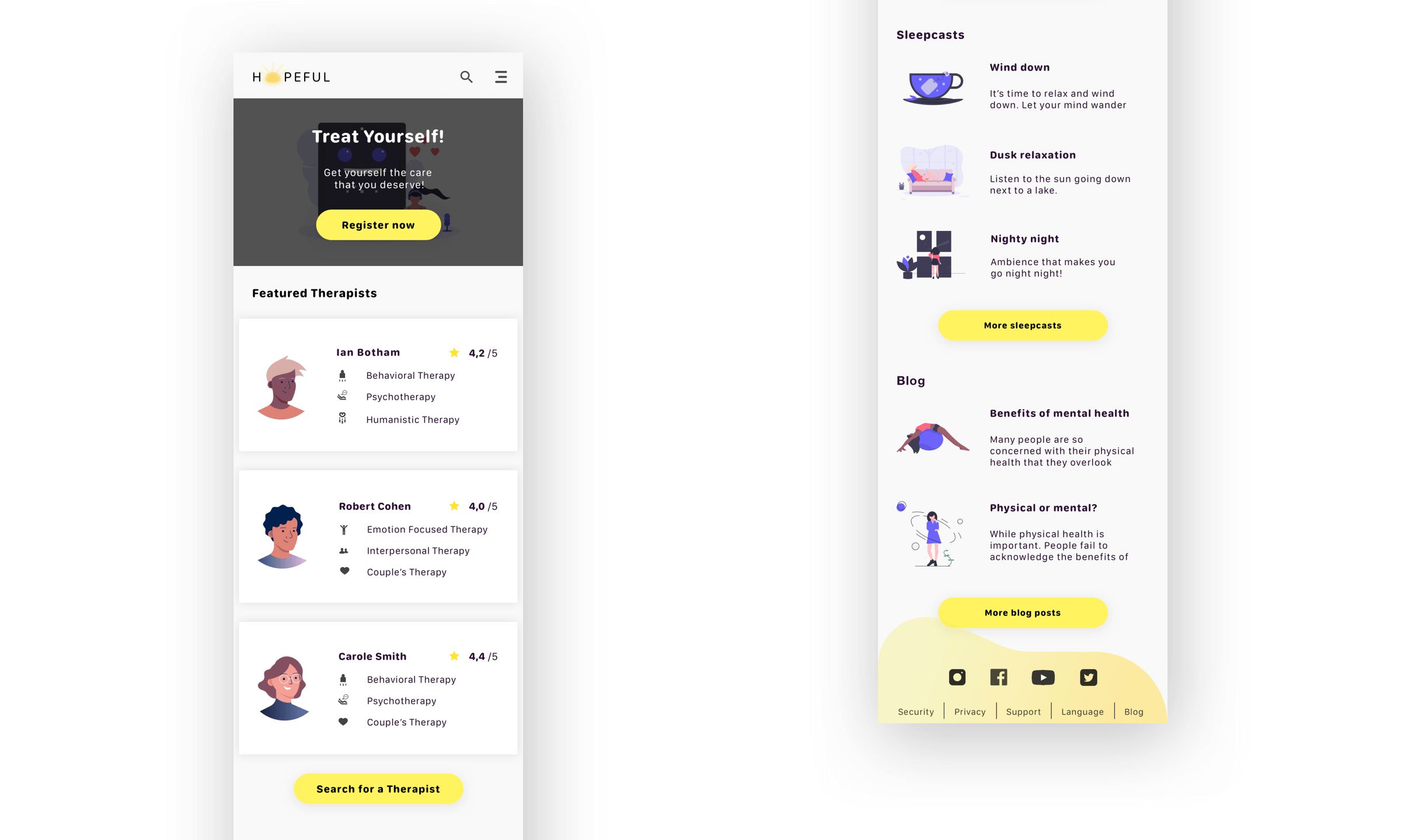 Mobile landing page