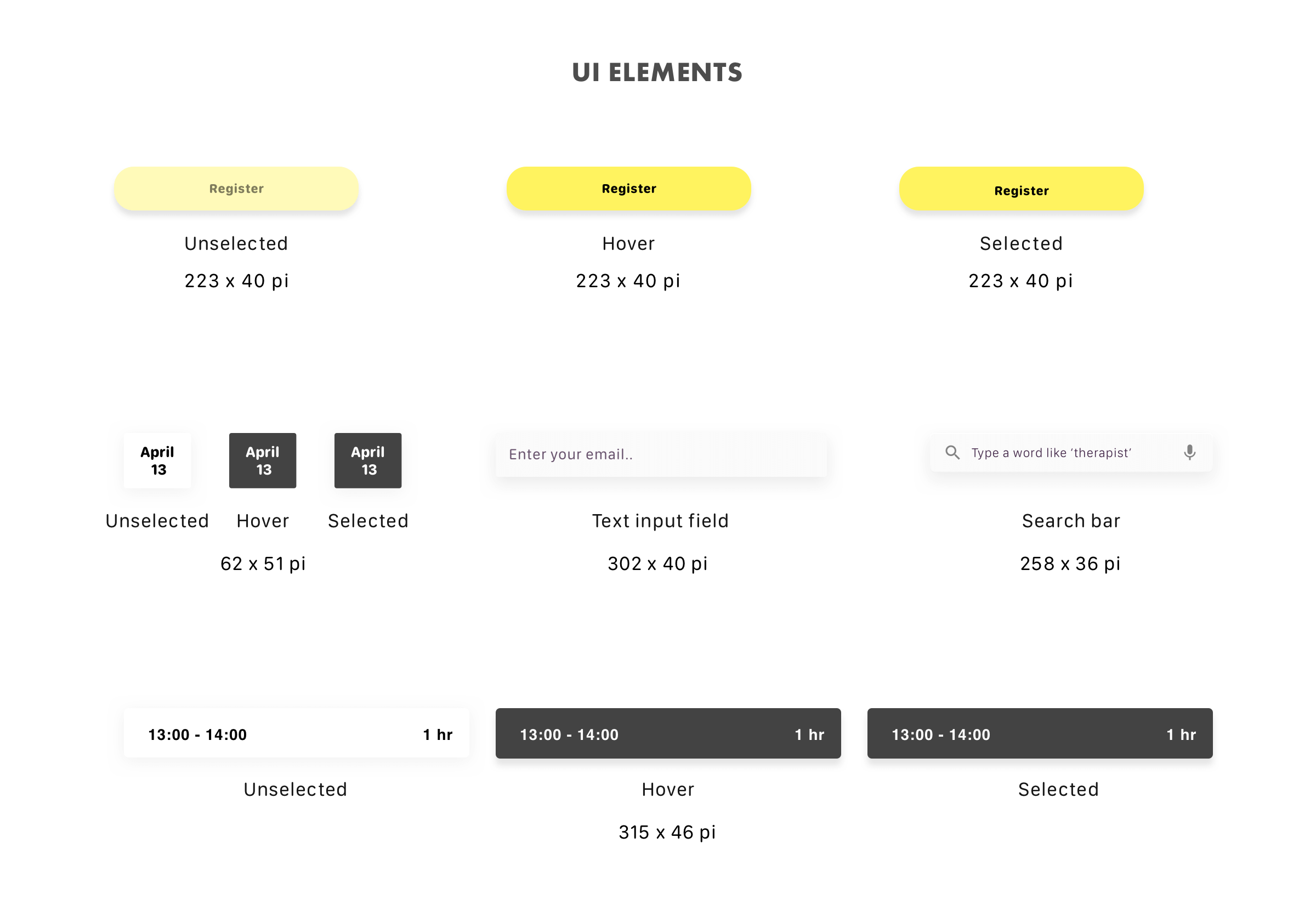 UI elements